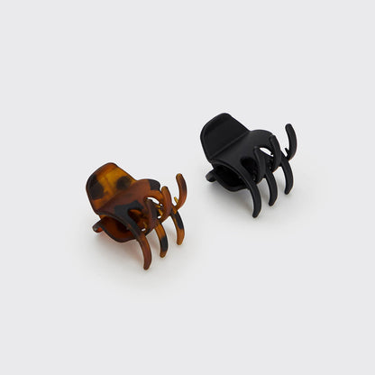 KITSCH Black & Tort Claw Clips 2pc Set Medium - hero product shot