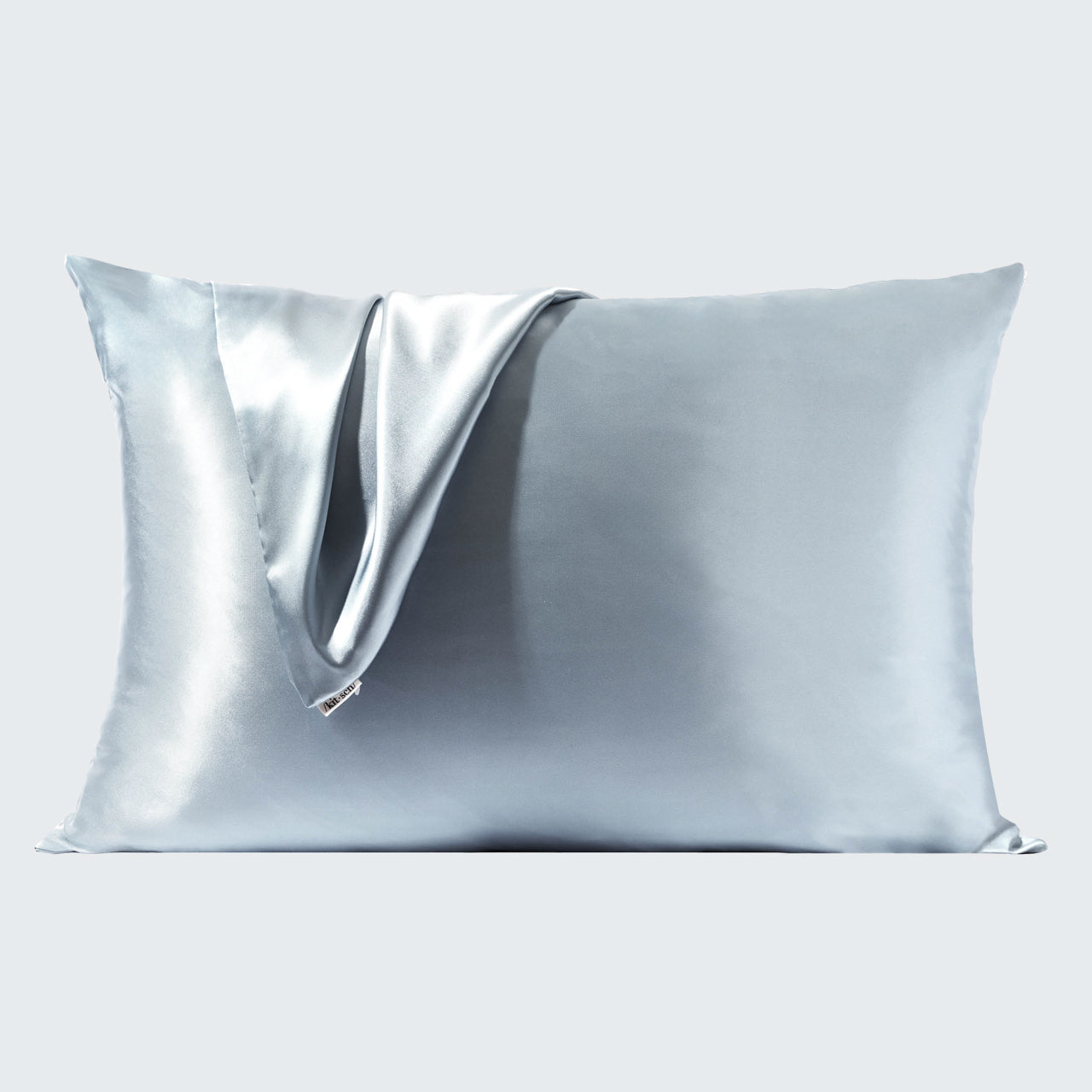 KITSCH Haze Blue Standard Satin Pillowcase 2 Pack — lifestyle shot