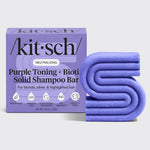 Kitsch Purple Toning + Biotin Solid Shampoo Bar for blonde, silver, and highlighted hair.